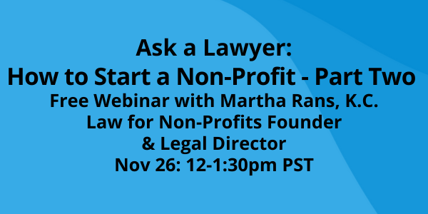 How to Start a Non-Profit Part Two