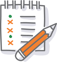 Checklist with pencil